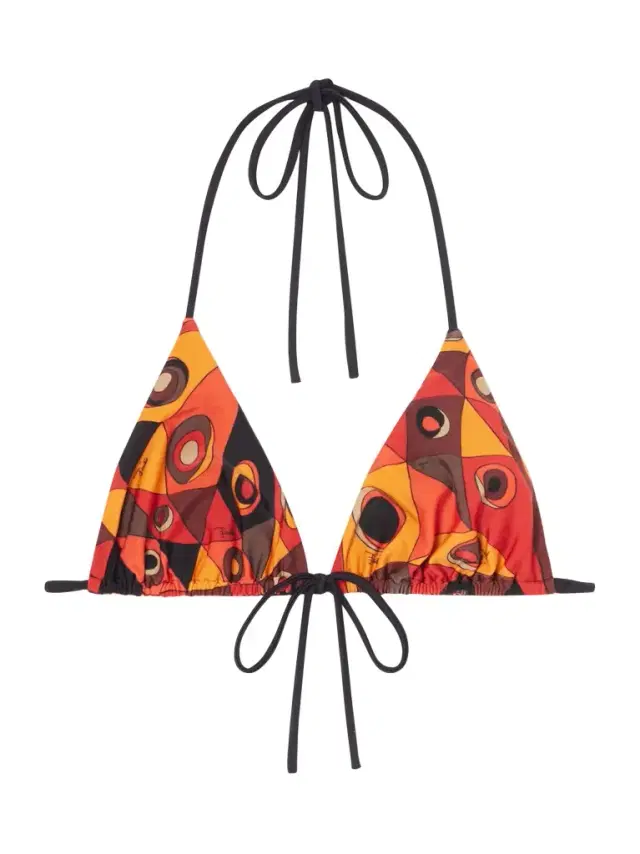 PUCCI Printed triangle bikini top