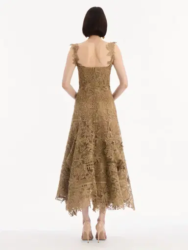 Oscar de la Renta Dominican Landscape Guipure Dress | Thumbnail 3
