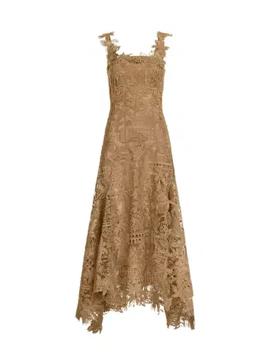 Oscar de la Renta Dominican Landscape Guipure Dress | Thumbnail 1