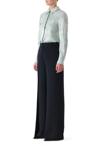 Jason Wu Collection FLORAL SATIN JACQUARD BUTTON-UP SHIRT | Thumbnail 3 Jason Wu Collection FLORAL SATIN JACQUARD BUTTON-UP SHIRT | Thumbnail 3