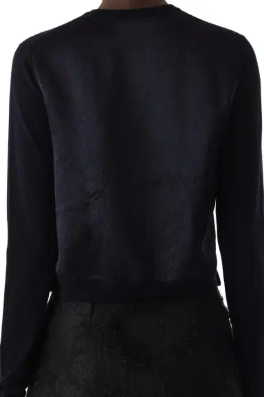 Jason Wu Collection MERINO WOOL CARDIGAN WITH WASHED TWILL BACK | Thumbnail 4 Jason Wu Collection MERINO WOOL CARDIGAN WITH WASHED TWILL BACK | Thumbnail 4