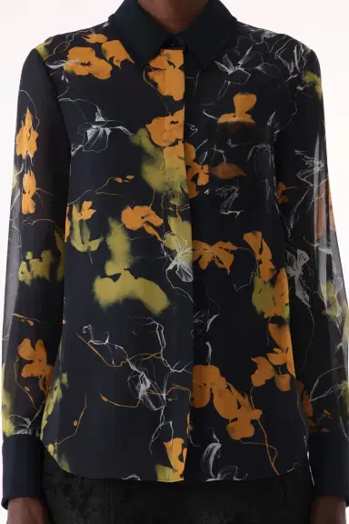 Jason Wu Collection SHADOW FLORAL CREPE CHIFFON BUTTON-UP SHIRT | Thumbnail 4 Jason Wu Collection SHADOW FLORAL CREPE CHIFFON BUTTON-UP SHIRT | Thumbnail 4