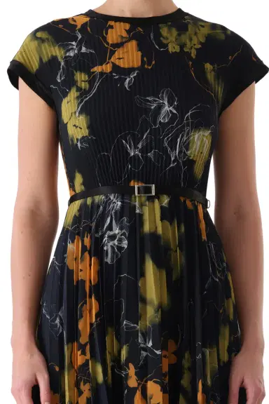Jason Wu Collection SHADOW FLORAL CREPE CHIFFON PLEATED MIDI DRESS | Thumbnail 6 Jason Wu Collection SHADOW FLORAL CREPE CHIFFON PLEATED MIDI DRESS | Thumbnail 6