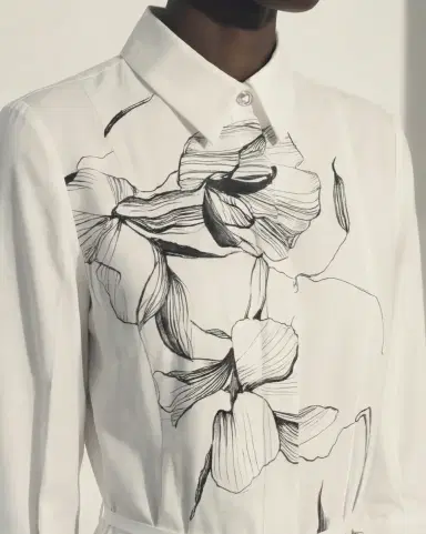 Jason Wu Collection SHADOW FLORAL SILK TWILL SHIRT DRESS | Thumbnail 3 Jason Wu Collection SHADOW FLORAL SILK TWILL SHIRT DRESS | Thumbnail 3