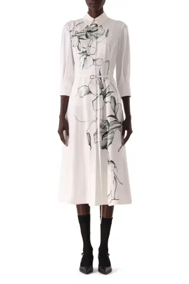 Jason Wu Collection SHADOW FLORAL SILK TWILL SHIRT DRESS | Thumbnail 4 Jason Wu Collection SHADOW FLORAL SILK TWILL SHIRT DRESS | Thumbnail 4