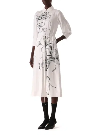 Jason Wu Collection SHADOW FLORAL SILK TWILL SHIRT DRESS | Thumbnail 5 Jason Wu Collection SHADOW FLORAL SILK TWILL SHIRT DRESS | Thumbnail 5