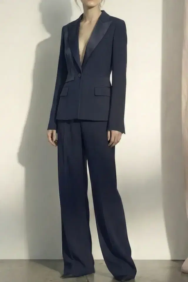Jason Wu Collection SINGLE BREASTED CADY JACKET WITH WASHED TWILL DETAIL