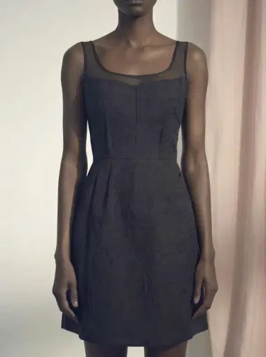Jason Wu Collection SLEEVELESS TEXTURED FRAY JACQUARD MINI DRESS | Thumbnail 3 Jason Wu Collection SLEEVELESS TEXTURED FRAY JACQUARD MINI DRESS | Thumbnail 3