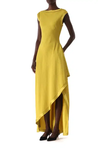 Jason Wu Collection WASHED TWILL ASYMMETRICAL GOWN | Thumbnail 4 Jason Wu Collection WASHED TWILL ASYMMETRICAL GOWN | Thumbnail 4