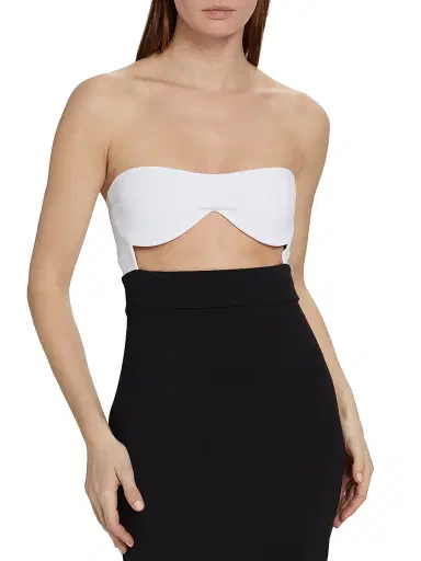 susana monaco Women's Colorblock Cut-Out Tube Dress - Black White | Thumbnail 6 susana monaco Women's Colorblock Cut-Out Tube Dress - Black White | Thumbnail 6