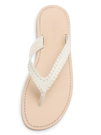 Cinq à Sept Women's Jessica Woven Leather Flat Sandals - Ivory Natural - Size 11 | Thumbnail 4