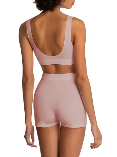 Wolford Women's Beauty Cotton Scoop Neck Bralette - Powder Pink | Thumbnail 3