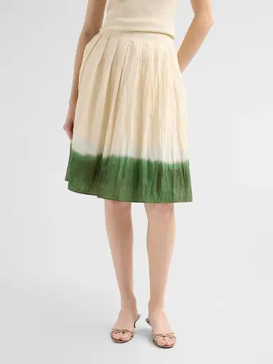 Vince Women's Dip-Dye Pleated Skirt - Porcelain Herba - Size 2 | Thumbnail 4 Vince Women's Dip-Dye Pleated Skirt - Porcelain Herba - Size 2 | Thumbnail 4