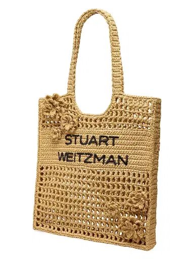 Stuart Weitzman Women's Magnolia Woven Raffia Tote Bag | Thumbnail 2