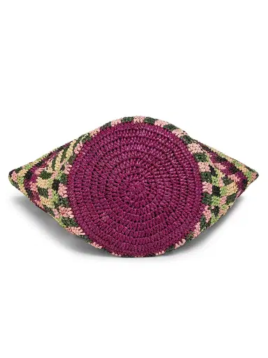 Veronica Beard Women's Striped Raffia Tote Bag | Thumbnail 6 Veronica Beard Women's Striped Raffia Tote Bag | Thumbnail 6