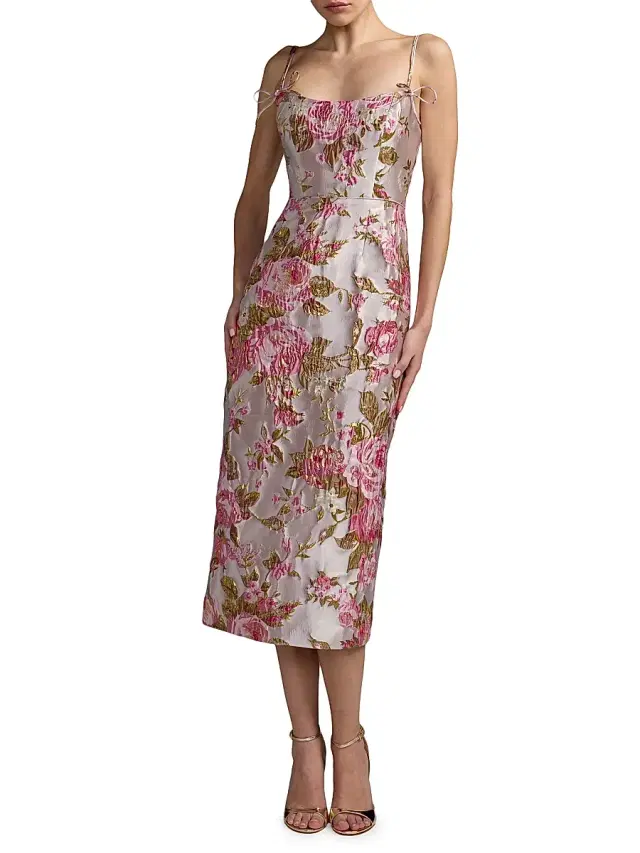Mac Duggal Women's Petite Floral Brocade Cocktail Dress - Pink Multi Petite 12