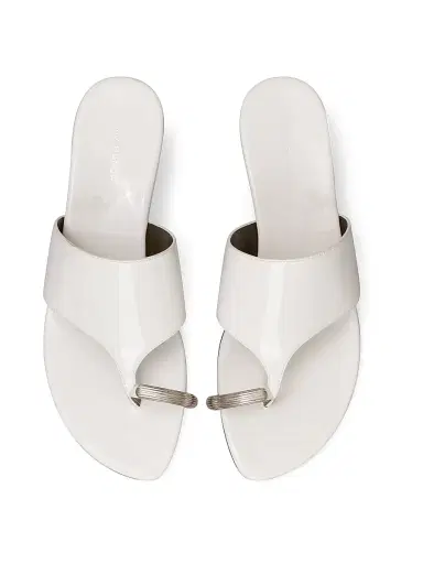Tory Burch Women's Pierced 45MM Leather Wedge Sandals - Cirrus Cloud - Size 8 | Thumbnail 4 Tory Burch Women's Pierced 45MM Leather Wedge Sandals - Cirrus Cloud - Size 8 | Thumbnail 4