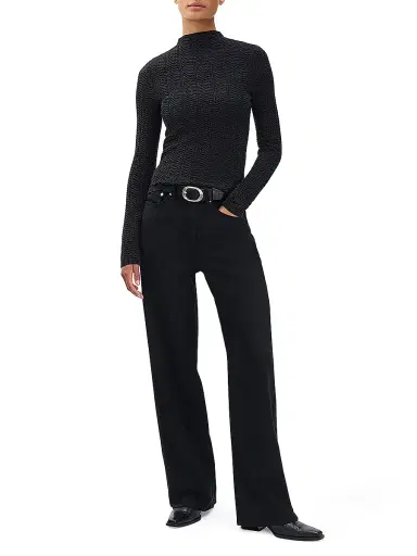 rag & bone Women's Francesca Wool Turtleneck Sweater - Charcoal | Thumbnail 2 rag & bone Women's Francesca Wool Turtleneck Sweater - Charcoal | Thumbnail 2