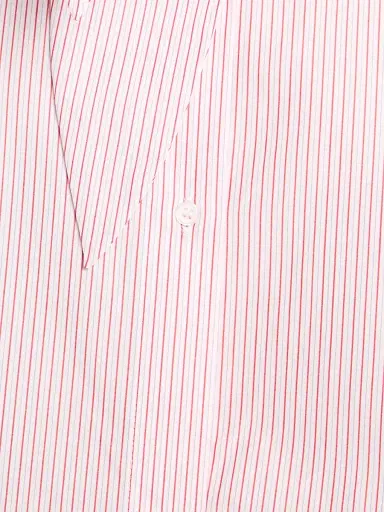 TWP Women's Tie One On Striped Cotton Top - White Red - Size Medium | Thumbnail 6
