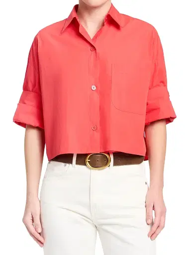 TWP Women's Next Ex Cotton Shirt - Tomato | Thumbnail 2