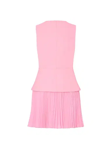 Milly Women's Haddy Pleated Minidress - Baby Pink - Size 10 | Thumbnail 3