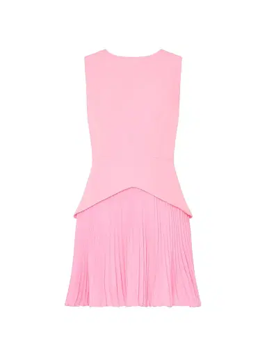 Milly Women's Haddy Pleated Minidress - Baby Pink - Size 10 | Thumbnail 1