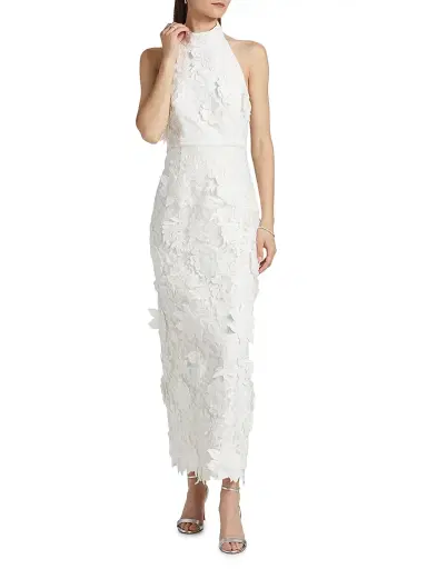 Milly Women's Sofia 3D Floral Lace Dress | Thumbnail 3 Milly Women's Sofia 3D Floral Lace Dress | Thumbnail 3