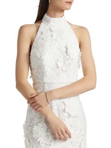 Milly Women's Sofia 3D Floral Lace Dress | Thumbnail 6 Milly Women's Sofia 3D Floral Lace Dress | Thumbnail 6