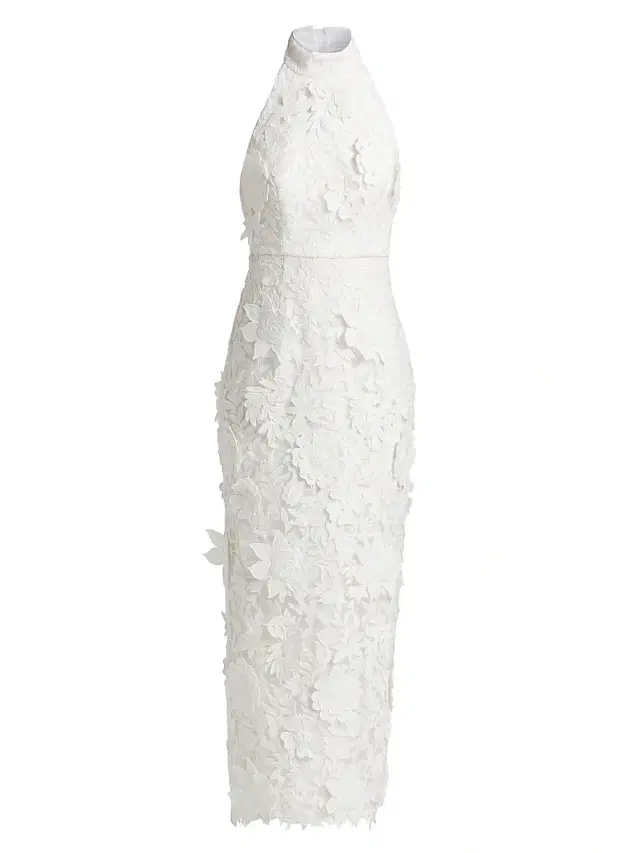 Women's Sofia 3D Floral Lace Dress - White