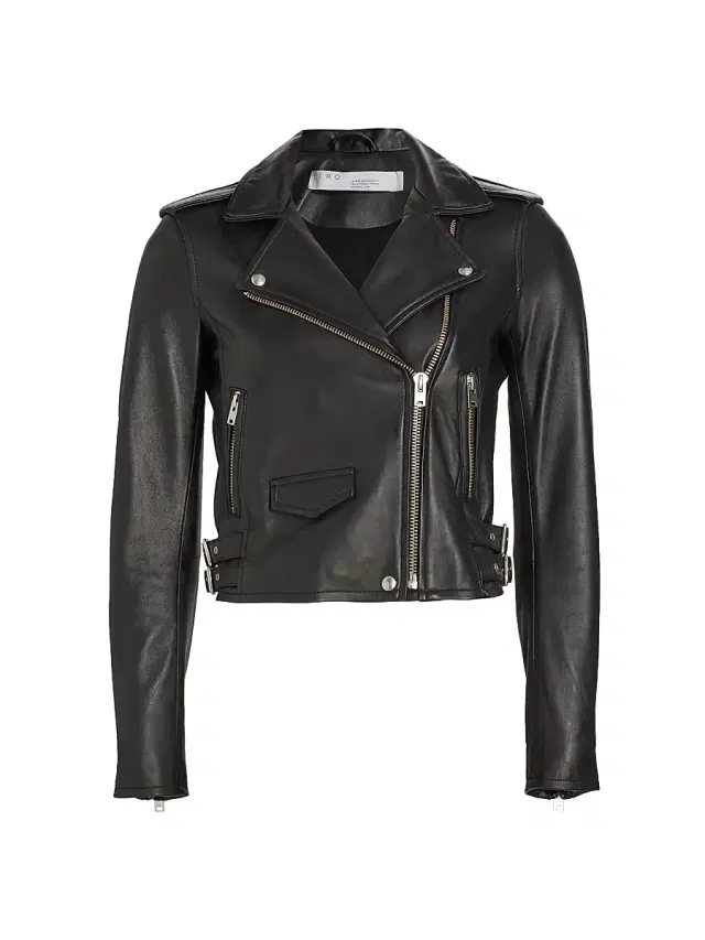 IRO Women's Ashville Leather Moto Jacket - Black