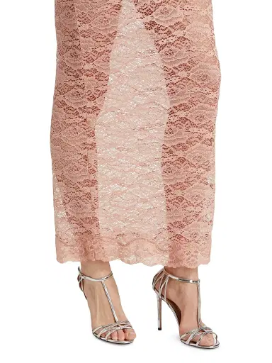 Ronny Kobo Women's Yessenia Lace Off-The-Shoulder Dress - Rose | Thumbnail 6