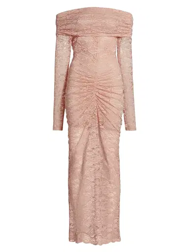 Ronny Kobo Women's Yessenia Lace Off-The-Shoulder Dress - Rose | Thumbnail 1