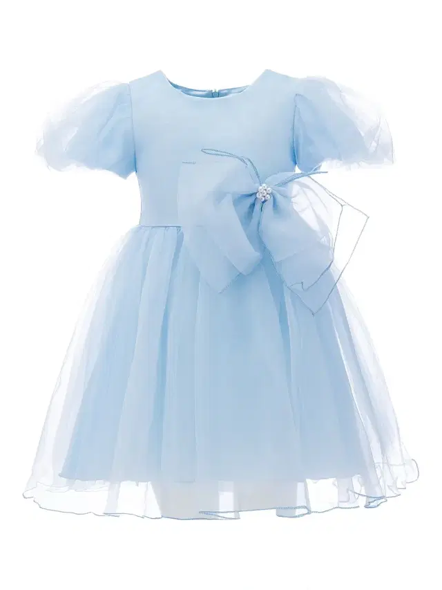 Tulleen Baby's, Little Girl's & Girl's Bow Organza Dress - Blue