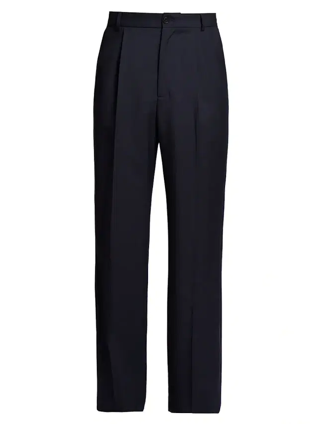 Dries Van Noten Men's Penrud Wool-Mohair Straight-Leg Pants - Black