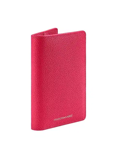 MAISON de SABRÉ Men's Leather Passport Holder - Shibuya Fuchsia | Thumbnail 4