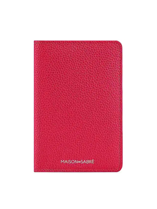MAISON de SABRÉ Men's Leather Passport Holder - Shibuya Fuchsia