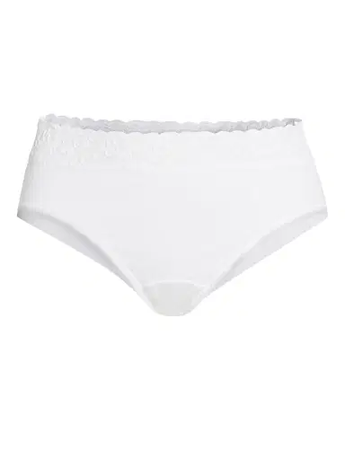 Hanro Women's Moments Cotton Hipster Brief - White | Thumbnail 4