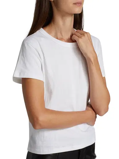 LESET Women's Margo Cotton T-Shirt - White - Size XL | Thumbnail 6