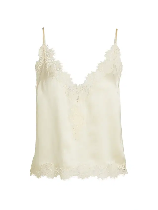 Women's Kira Lace-Trimmed Silk Camisole - Sea Salt