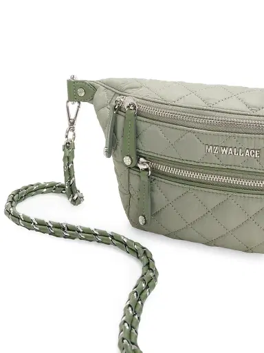MZ Wallace Women's Crosby Small Quilted Crossbody Bag - Agave Green | Thumbnail 5 MZ Wallace Women's Crosby Small Quilted Crossbody Bag - Agave Green | Thumbnail 5