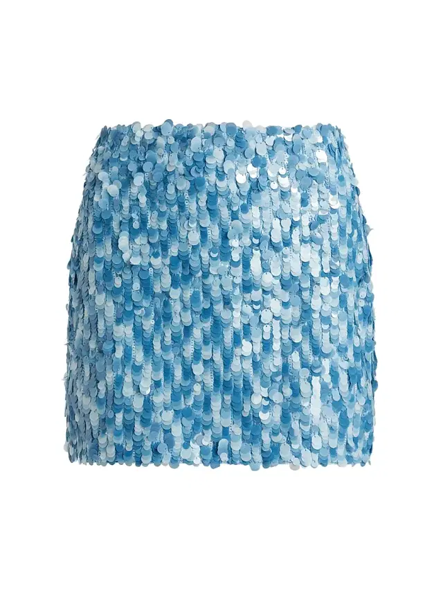 Milly Women's Modern Sequin Miniskirt - Blue Multi