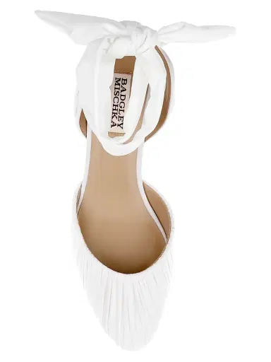 Badgley Mischka Women's Ofelia 50MM Pumps - White Fabric | Thumbnail 4 Badgley Mischka Women's Ofelia 50MM Pumps - White Fabric | Thumbnail 4