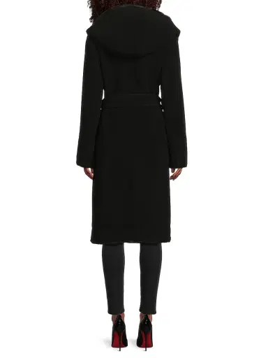 Kobi Halperin Women's Valentine Faux Fur-Trim Wool Coat - Black - Size Medium | Thumbnail 5
