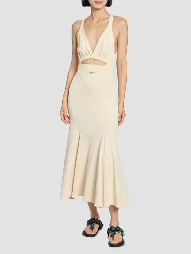 Rabanne Women's Layered Cut-Out Midi-Dress | Thumbnail 3