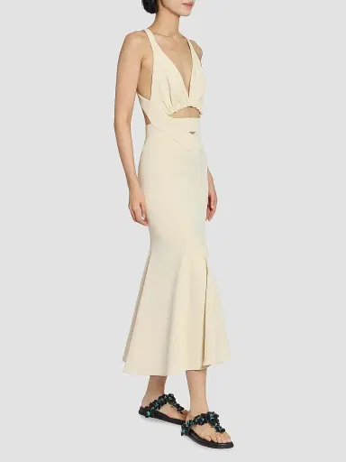 Rabanne Women's Layered Cut-Out Midi-Dress | Thumbnail 4