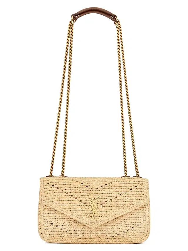 Women's Loulou Mini Shoulder Bag in Raffia - Natural