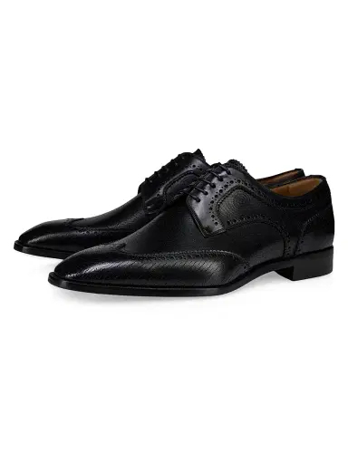 Christian Louboutin Men's Grave Leather Derby Shoes - Black | Thumbnail 2 Christian Louboutin Men's Grave Leather Derby Shoes - Black | Thumbnail 2