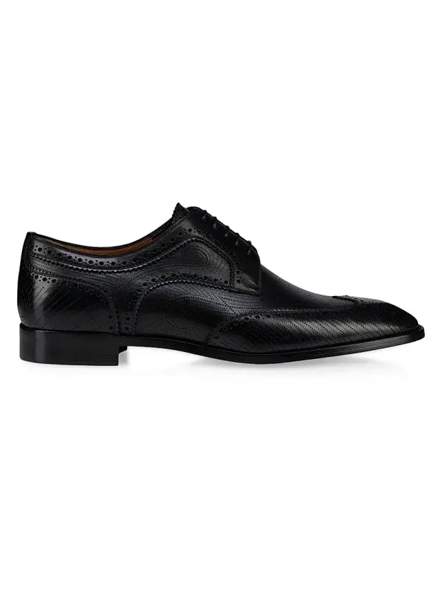 Men's Grave Leather Derby Shoes - Black