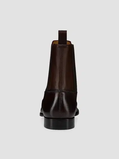 Christian Louboutin Men's Serchelsea Patinated Calf Leather Chelsea Booties - Cosme - Size 10.5 | Thumbnail 3