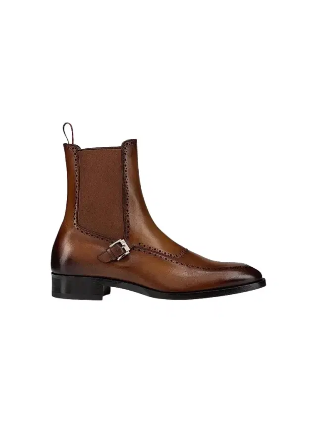 Men's Sartosea Patinated Leather Chelsea Booties - Havane